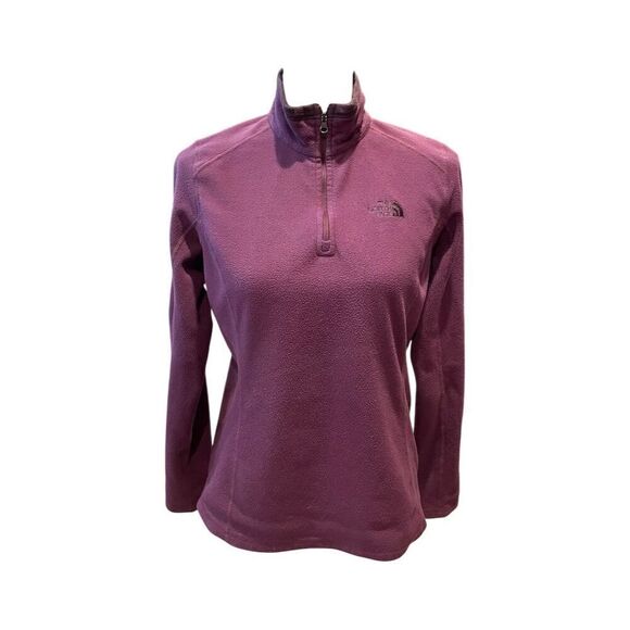 The North Face Women's Purple 1/4 Zip Fleece Pullover Size M Casual - Picture 1 of 8